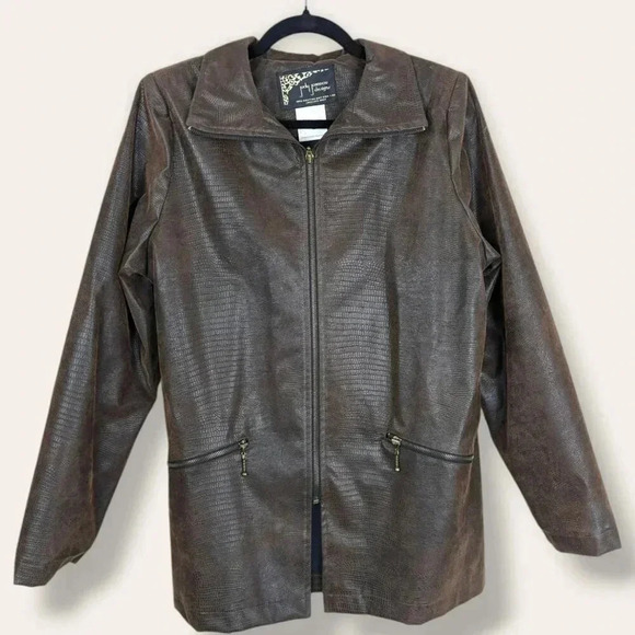 🍁Vintage Judy Joannou Faux Snakeskin Jacket - Picture 4 of 7